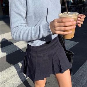 John Galt / Brandy Melville Dana Navy Pleated Skirt